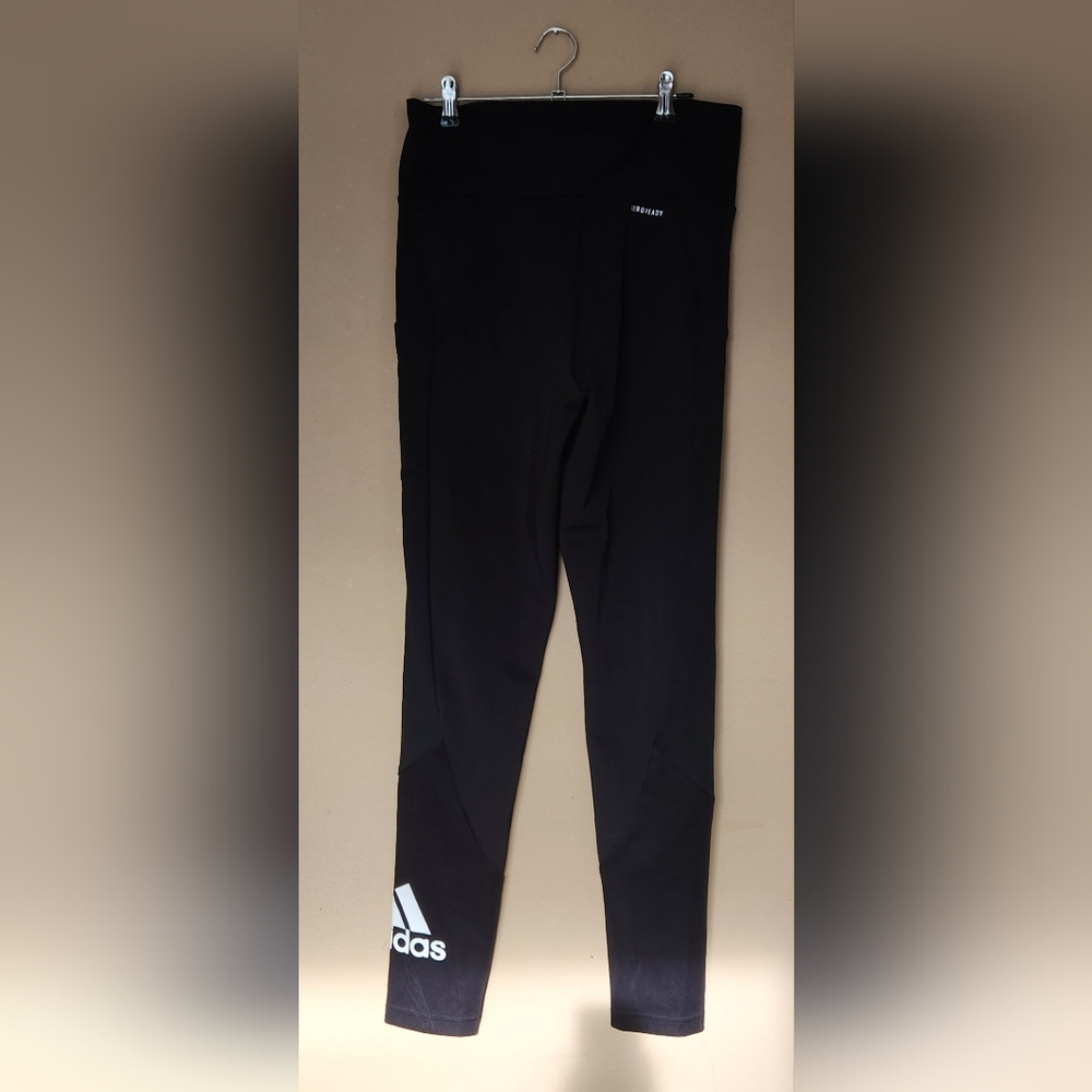 Adidas Primegreen Aeroready Track Athletic Pants Women Sz M Black Logo Pocket